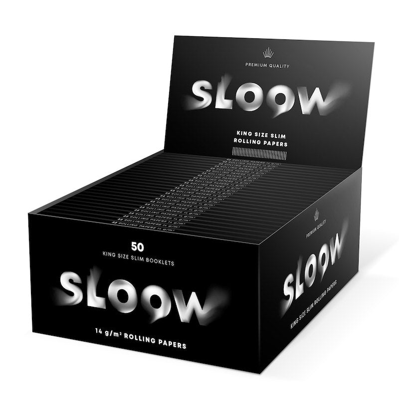 Boîte de 50 carnets de feuilles à rouler Sloow Slim