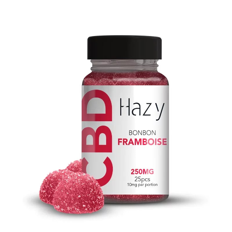 Bonbons au CBD – Framboise – 250mg – 25 pièces