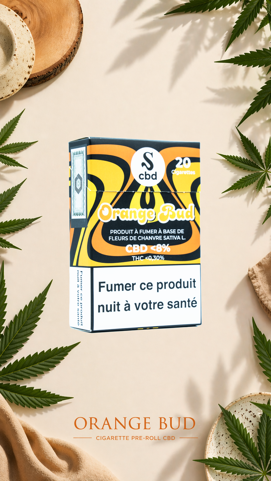 Cigarette Pre-Roll CBD Orange Bud