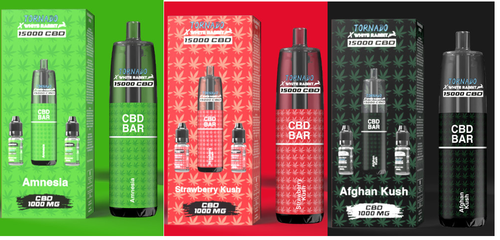 TORNADO- RANDM x WHITE RABBIT CBD 15K Rechargeable