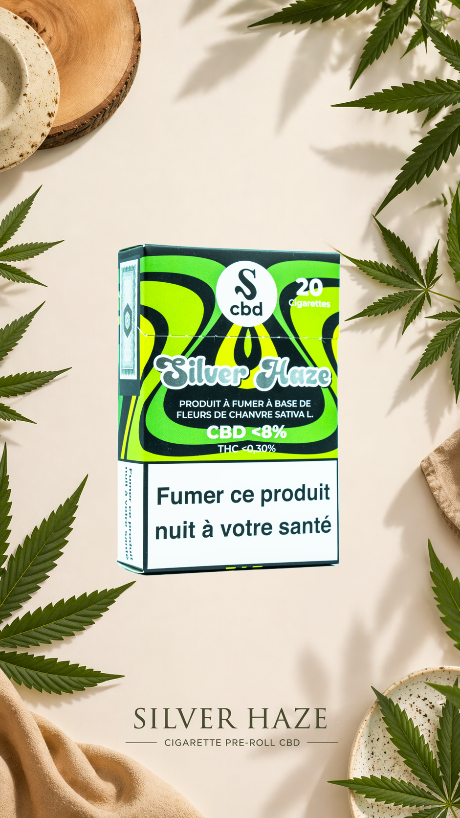 Cigarette Pre-Roll CBD Silver Haze