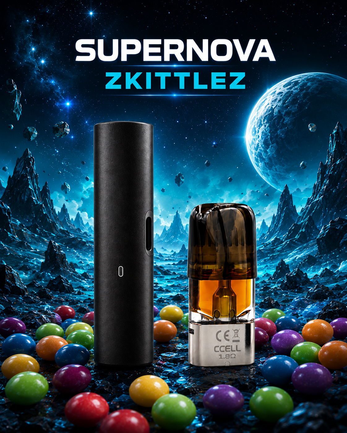 Vape Pen SUPERNOVA Zkittlez (Batterie + Pod)