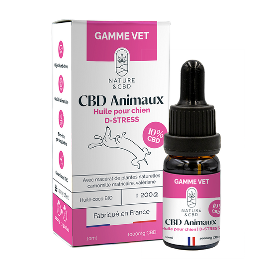 Huile CBD Animaux D-stress 10% - chien